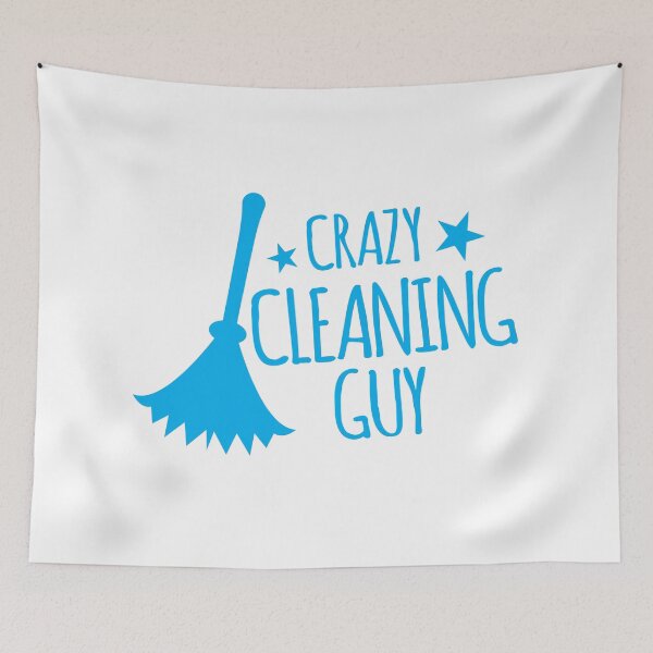 Item preview, Crazy Cleaning Guy with feather duster designed and sold by jazzydevil.