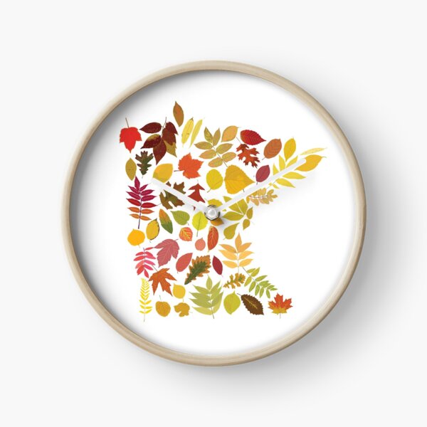 Minnesota Autumn Leaves Clock