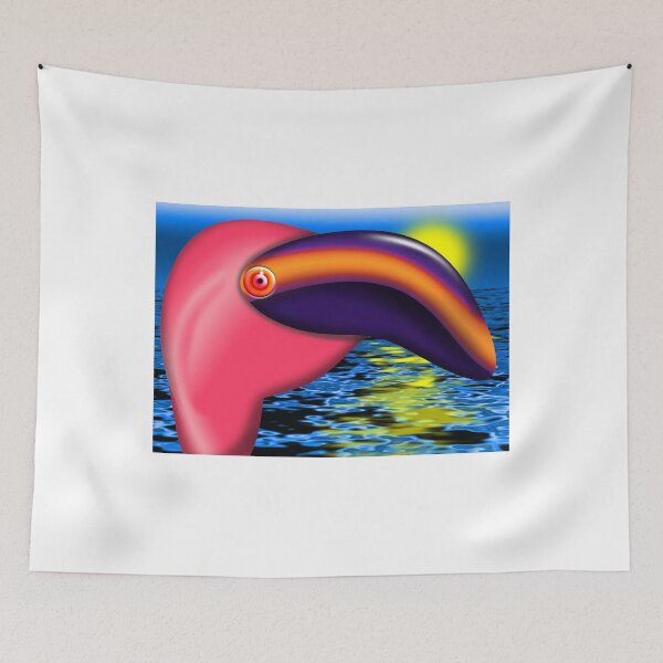 Item preview, Drawn Lesser Flamingo designed and sold by GolemAura.