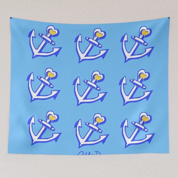 Item preview, Blue Heart Anchors designed and sold by Abigail Davidson.