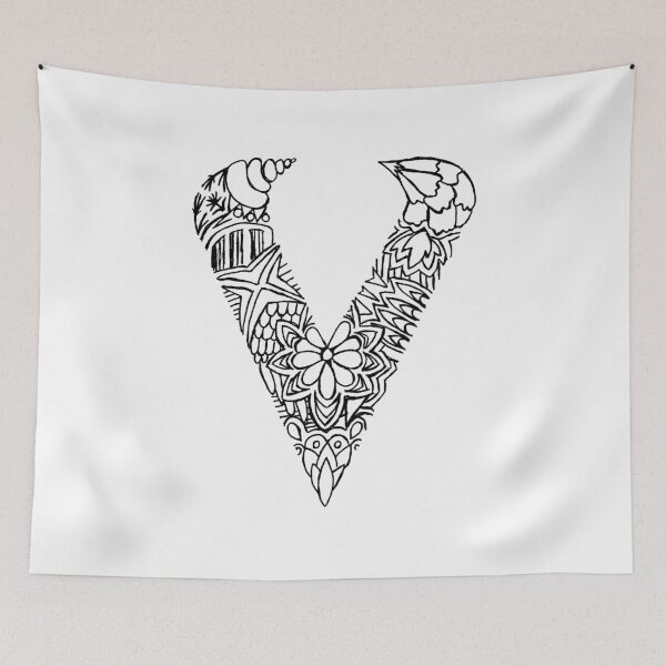 Item preview, Patterned Letter V designed and sold by Alyssa Zeldenrust.