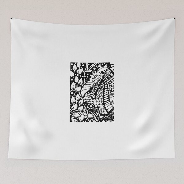 Item preview, zentangle styled dragon designed and sold by tiffanyo.