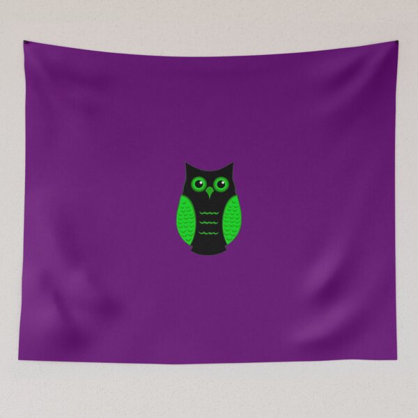 Item preview, Black and Green Owl (on Purple) designed and sold by shaneisadragon.