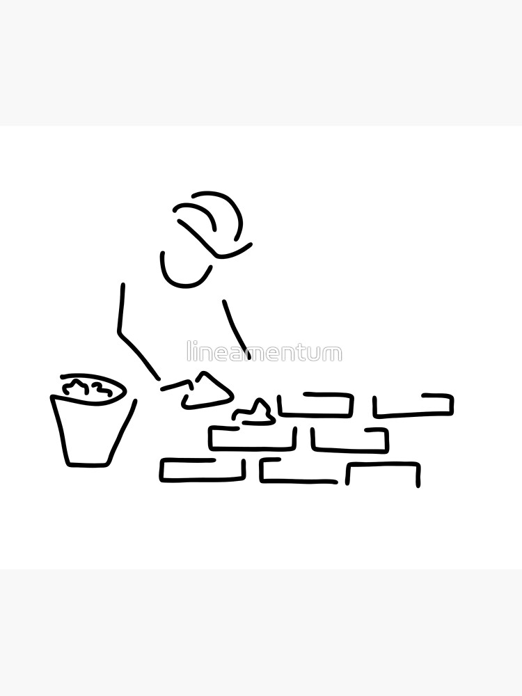bricklayer construction worker building by lineamentum