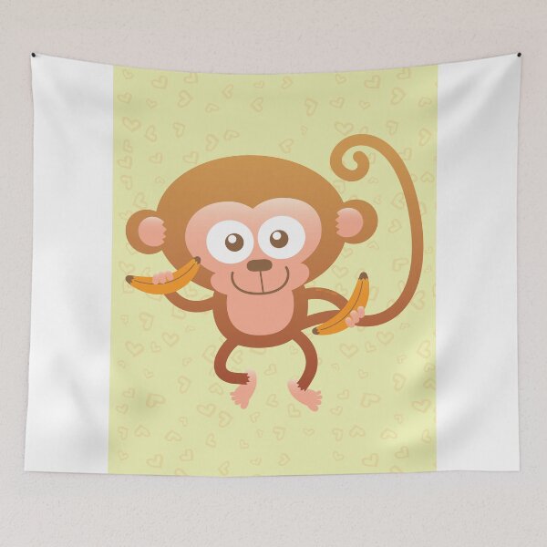 Item preview, Smiling Baby Monkey with Bananas designed and sold by Zoo-co.