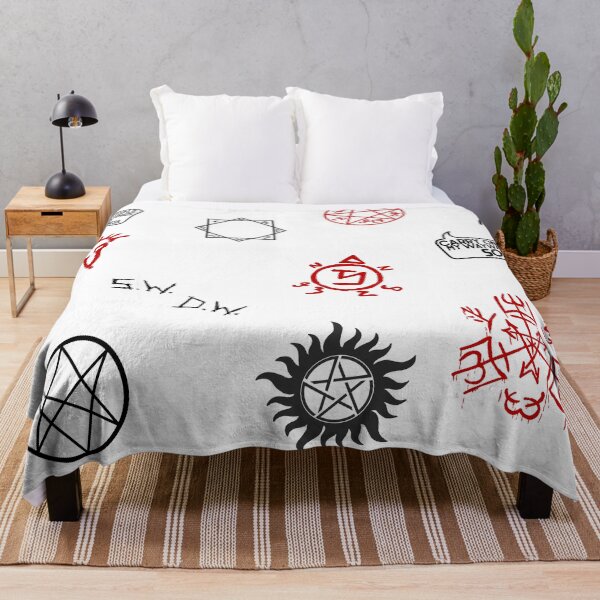 Supernatural Sigils and Symbols Throw Blanket