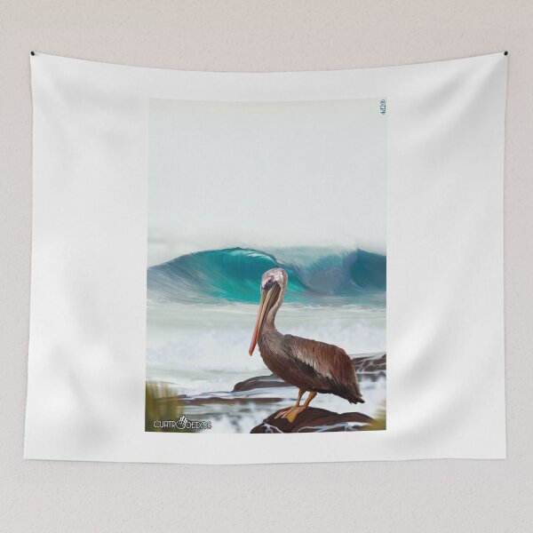 Item preview, Desde la orilla pelicano designed and sold by 4d2SurfyArte.