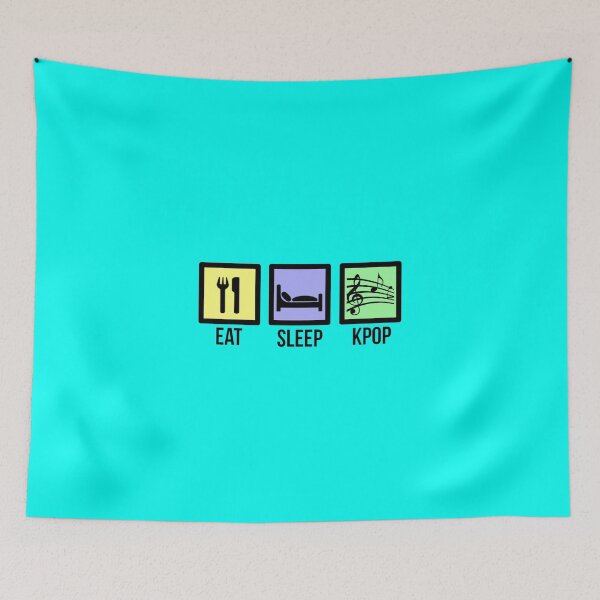 Item preview, EAT SLEEP KPOP - TEAL  designed and sold by Kpop Seoul Shop.