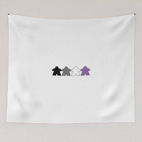 Item preview, Asexual Pride (Minimal Meeple Edition) designed and sold by BasiliskOnline.