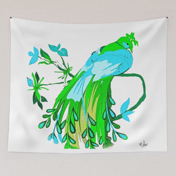 Item preview, Peacock Tropical Green and Blue designed and sold by Overthetopsm.