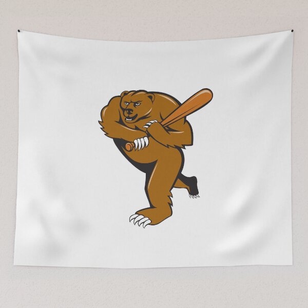Item preview, Grizzly Bear Baseball Player Batting Cartoon designed and sold by patrimonio.