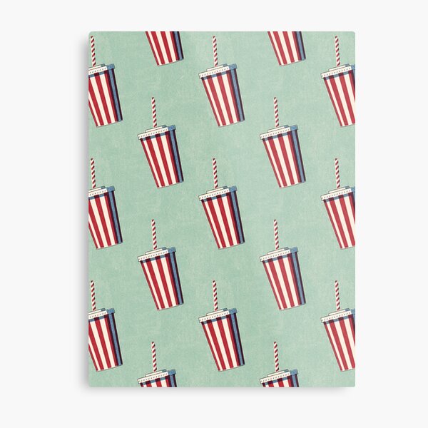 FAST FOOD / Softdrink - pattern Metal Print