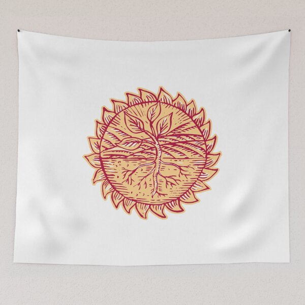 Item preview, Plant Roots Field Sun Etching designed and sold by patrimonio.