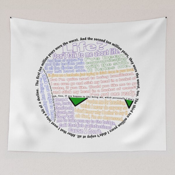 Item preview, Hitchhiker's Guide Marvin Quotes designed and sold by zenjamin.