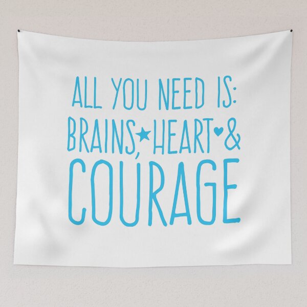 Item preview, All you need is BRAINS HEART and COURAGE  designed and sold by jazzydevil.