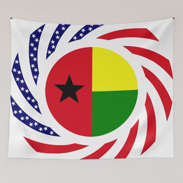 Item preview, Guinea Bissau American Multinational Patriot Flag Series designed and sold by Carbon-Fibre Media.