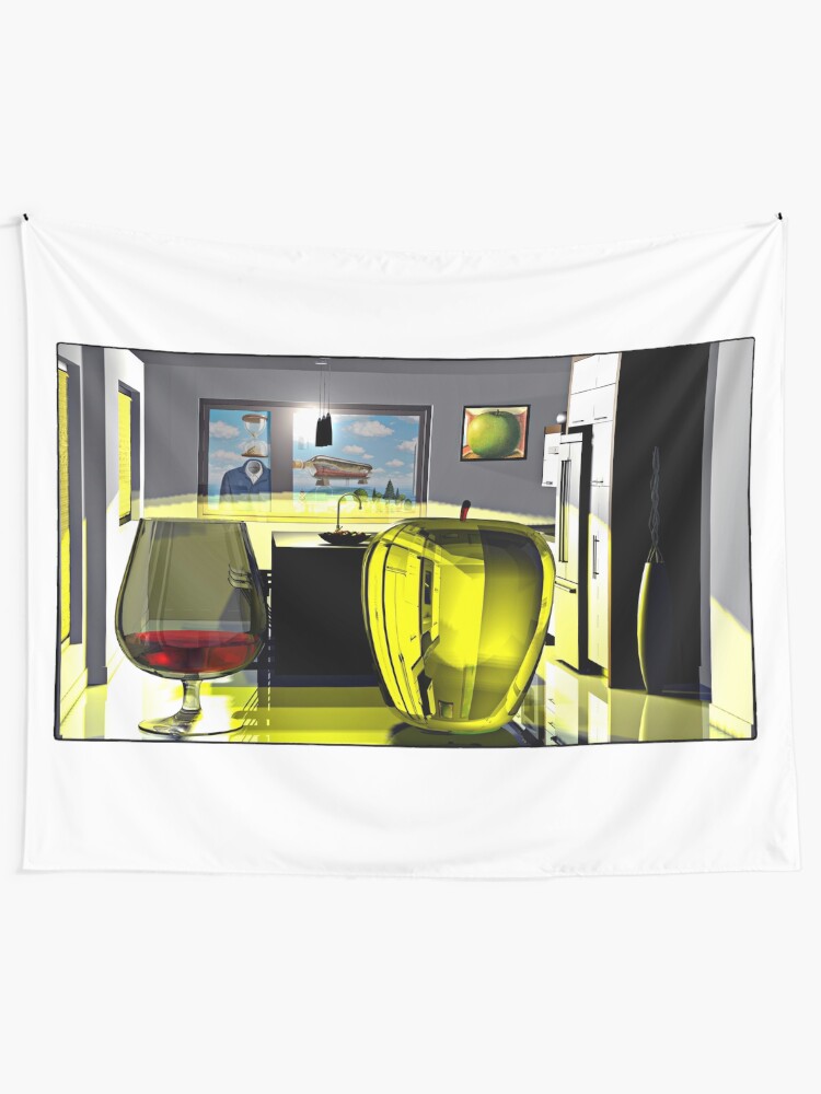 Alternate view of Toast to Rene Magritte Tapestry