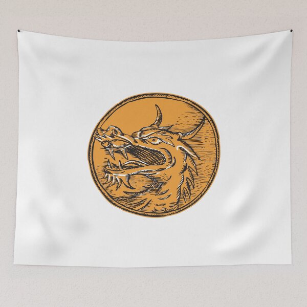 Item preview, Chinese Dragon Head Circle Etching designed and sold by patrimonio.