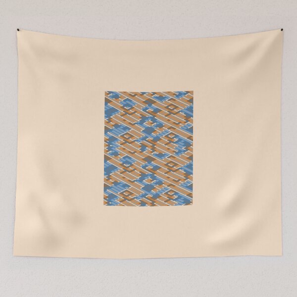 Item preview, Geometric Lanes (Orange/Blue) designed and sold by Simon04.