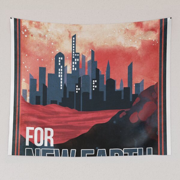 Item preview, Mars Space Retro Poster designed and sold by lynxcollection.