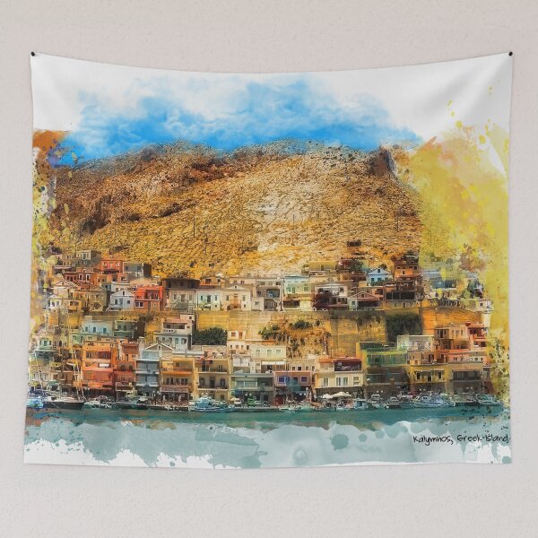 Item preview, Kalymnos, Greek Island designed and sold by JBJart.