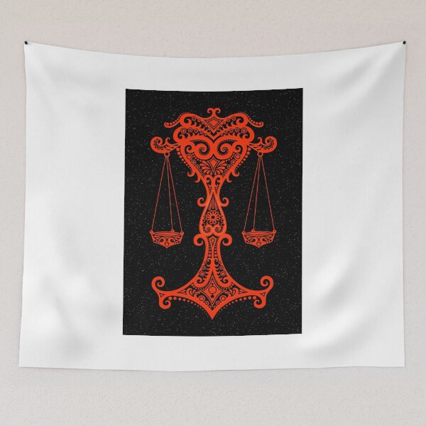 Item preview, Red Libra Zodiac Sign in the Stars designed and sold by JeffBartels.