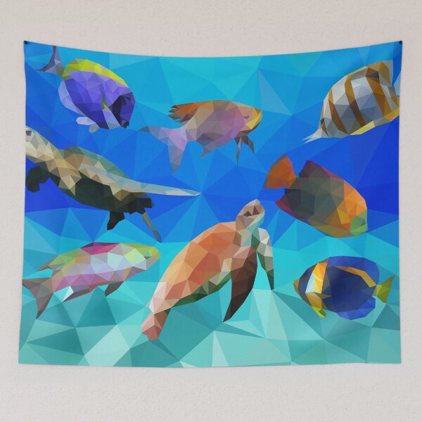 Item preview, Ocean Background Low Poly designed and sold by kennasato.