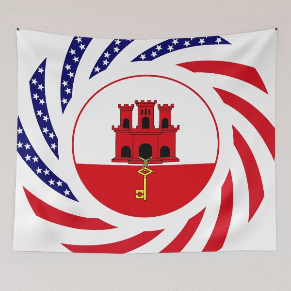 Item preview, Gibraltarian American Multinational Patriot Flag Series designed and sold by Carbon-Fibre Media.