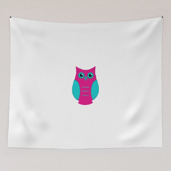 Item preview, Fuchsia and Aqua Owl designed and sold by shaneisadragon.
