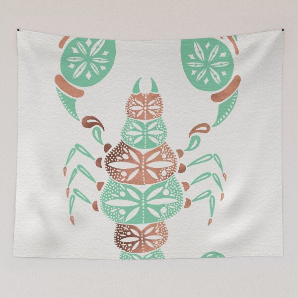 Item preview, Scorpion – Mint & Rose Gold designed and sold by Cat Coquillette.