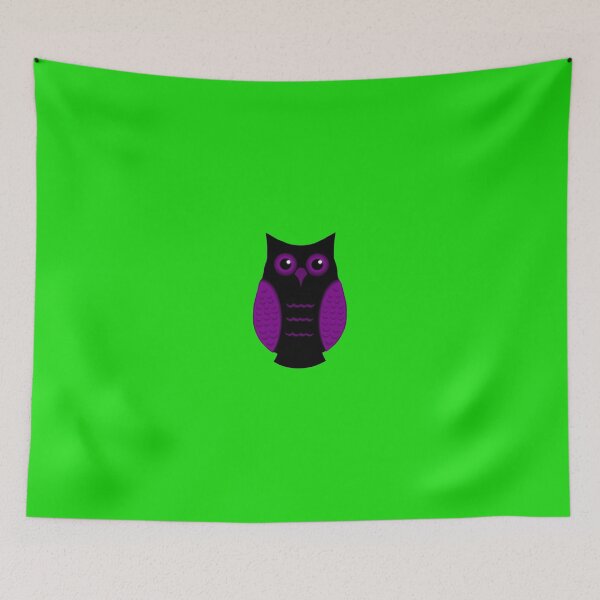 Item preview, Black and Purple Owl (on green) designed and sold by shaneisadragon.