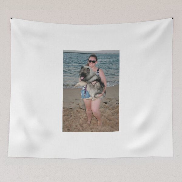 Item preview, 19. Bree & her Keeshond designed and sold by Cathie Brooker.