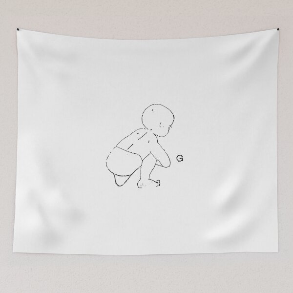 Item preview, Mysterious Squatting Baby Diagram designed and sold by spookdy.