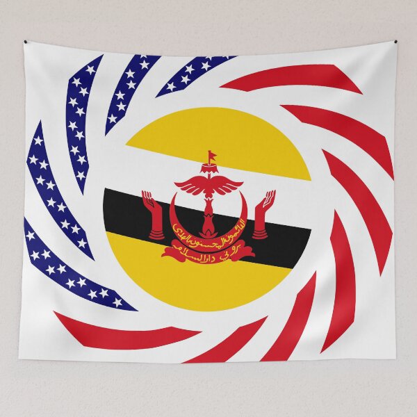 Item preview, Bruneian American Multinational Patriot Flag Series designed and sold by Carbon-Fibre Media.