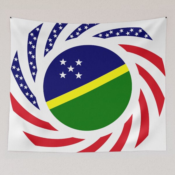 Item preview, Solomon Islander American Multinational Patriot Flag Series designed and sold by Carbon-Fibre Media.