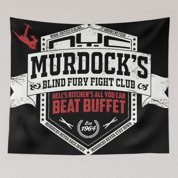 Item preview, Murdock's Blind Fury Fight Club - Dist Red/White V03 designed and sold by coldbludd.