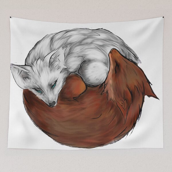 Item preview, red fox white fox designed and sold by aleushadrake.
