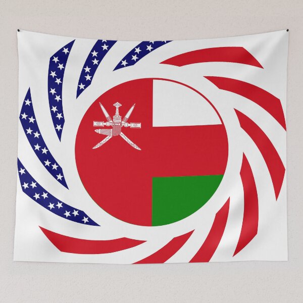 Item preview, Omani American Multinational Patriot Flag Series designed and sold by Carbon-Fibre Media.
