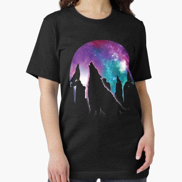 Artikel-Vorschau von Heulender Wolf Mond Space Galaxy, designt und verkauft von designeclipse.