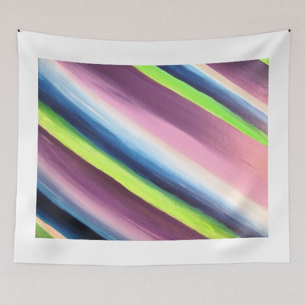 Item preview, Purple Blue Green Diagonal Stripes Design designed and sold by adriturner.
