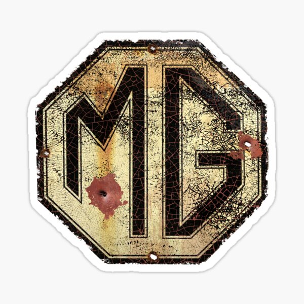 MG Autos Rusty Zeichen Sticker