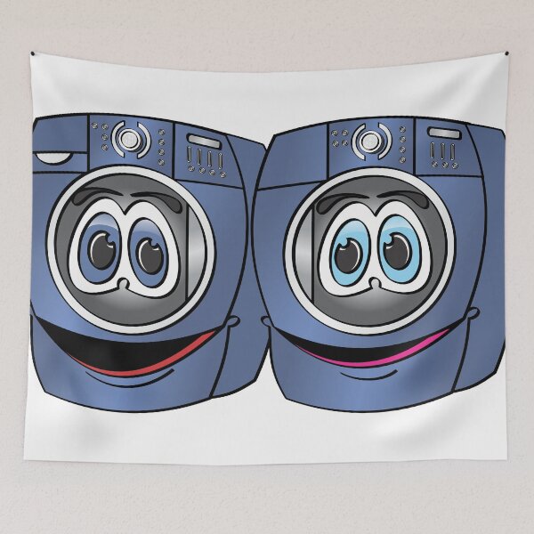 Item preview, Blue Front Load Washer Dryer Cartoon designed and sold by Scott Hayes.