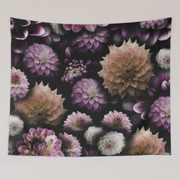 Item preview, Cream and Lavender Dahlia Collage designed and sold by bloomingvine.