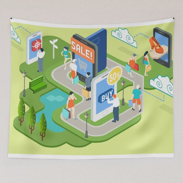 Item preview, Isometric Virtual Shopping Concept designed and sold by aurielaki.