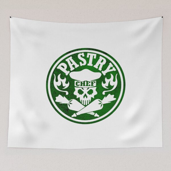 Item preview, Pastry Chef Skull Logo Green designed and sold by sdesiata.