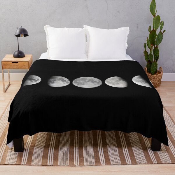 Moon phases Throw Blanket
