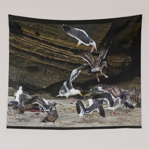 Item preview, Seagull Feeding Frenzy  designed and sold by heatherfriedman.