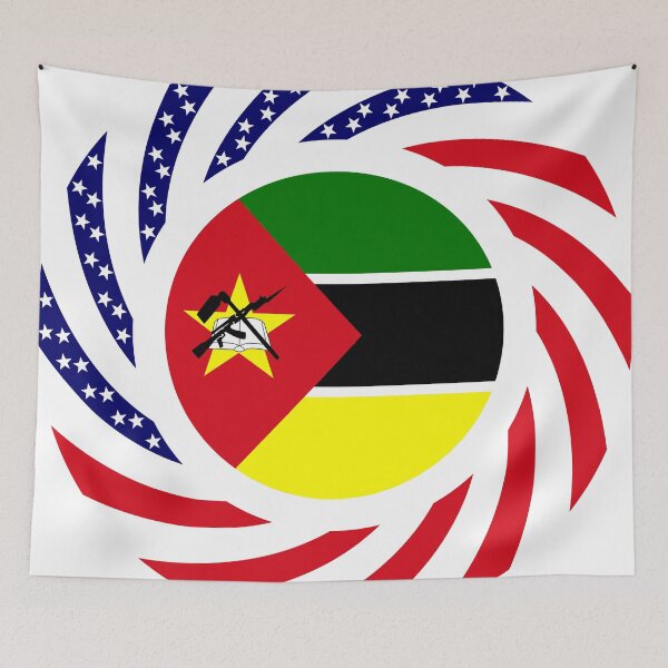 Item preview, Mozambican American Multinational Patriot Flag Series designed and sold by Carbon-Fibre Media.