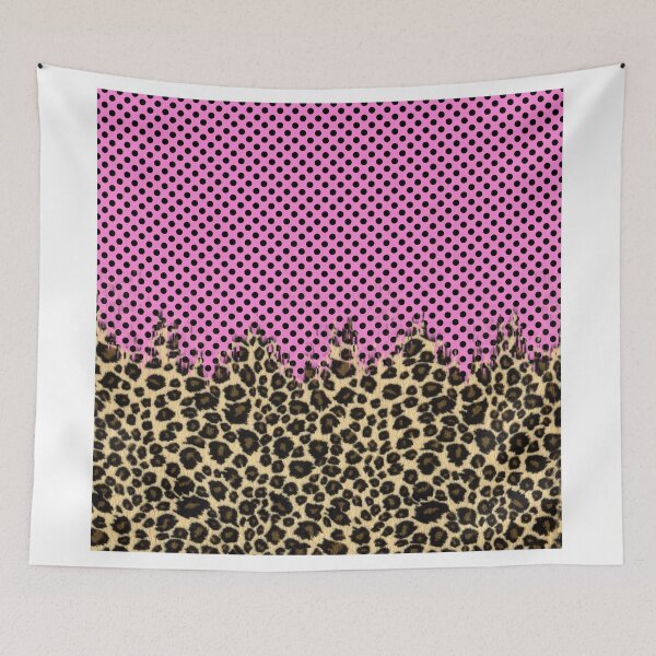 Item preview, Pink Black Polka Dots and Classic Leopard Print designed and sold by Blkstrawberry.