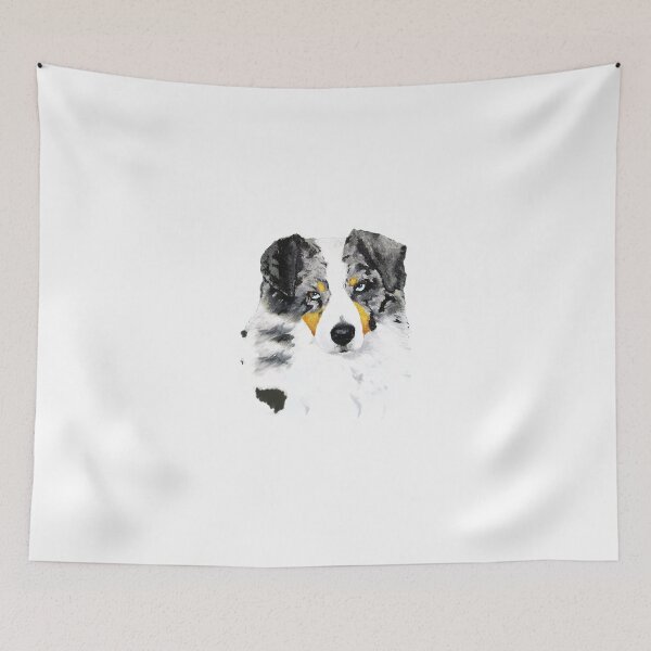 Item preview, Australian Shepherd Blue Merle Dog Portrait designed and sold by Barbara Applegate.